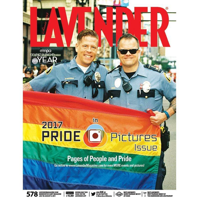 Lavender magazine Pride Month cover